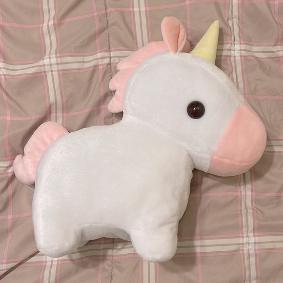 AMUSE Yumekawa Unicorn Pink Chibi Anime Soft Plush Doll Toreba Japan - Picture 2 of 5